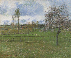 Meadow at Eragny. Apple Tree in Bloom. by Camille Pissarro