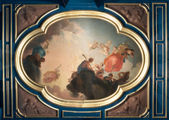 Middenstuk van plafond "de dageraad en de jaargetijden" by Jacob de Wit