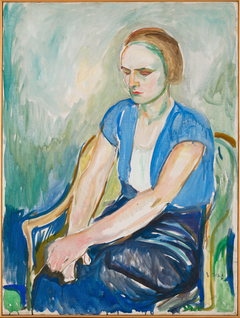 Model With Hands Resting on Knees by Edvard Munch