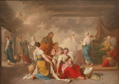 Naissance de la Vierge (esquisse). by Joseph-Benoît Suvée