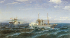 Naval battle between "Vesta" and "Fetkh-i Bulend" at the Black Sea, July 11, 1877.jpg by Rufin Sudkovsky