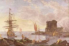 Old Fort in Italy by Claude-Joseph Vernet