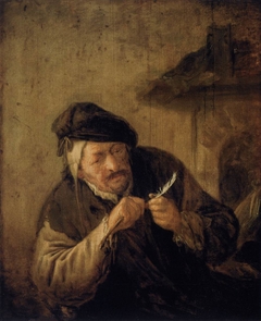 Old Man Mending his Pen by Adriaen van Ostade