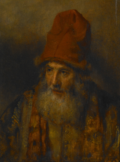 Old Man with a Tall, Fur-edged Cap by Follower of Rembrandt