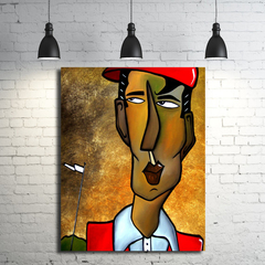 Original Abstract painting Modern Home Decor LARGE Canvas Wall Art golf by Fidostudio by Tom Fedro