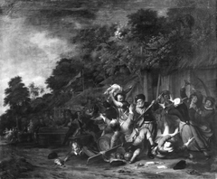 Peasant Brawl near an Inn by Jacob Jansz Coeman