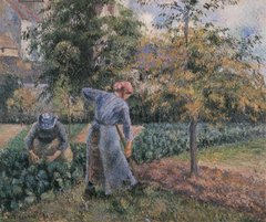 Peasant Woman Digging, the Jardin de Maubuisson, Pontoise by Camille Pissarro