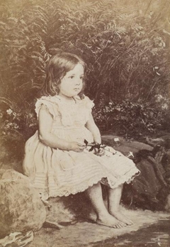 Photograph of a portrait of Eveline Lees,  from an album compiled by Sir John Everett Millais - Rupert Potter - ABDAG012304 by Rupert William Potter