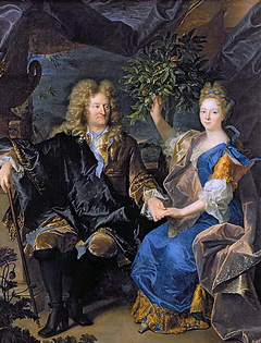 Portrait du comte Jan Andrzej Morszstyn et de sa fille Isabelle Catherine by Hyacinthe Rigaud