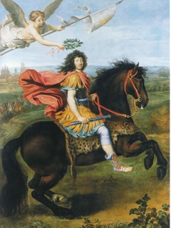 Portrait équestre de Louis XIV couronné par la Victoire by Pierre Mignard I