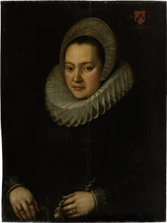 Portrait of a Woman aged 37 by German Master of 1621