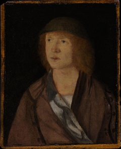 Portrait of a Young Man; (reverse) Girl Making a Garland by Hans von Kulmbach