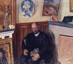 Portrait of Ambroise Vollard with a cat by Pierre Bonnard