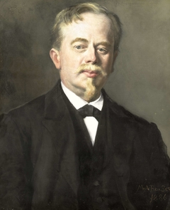 Portrait of Augustus Allebé (1838-1927) by Maria Alexandrina Reuss prinses van Saxen Weimar Eisenb