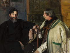 Portrait of Stanisław Witkiewicz with Wojciech Roj by Leon Wyczółkowski