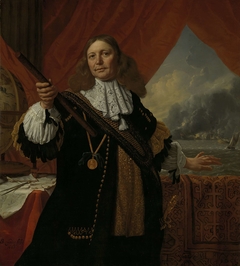 Portrait of Vice-Admiral Johan de Liefde by Bartholomeus van der Helst