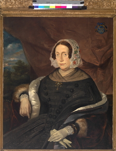 Portret van mevrouw A.M. IJzendoorn-Imans. by Petrus Theodorus van Wijngaerdt