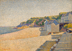 Portrieux, The Bathing Cabins, Opus 185 (Beach of the Countess) by Paul Signac