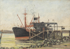 Rata Ship on the Whanganui River by George Sherriff