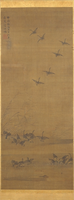 Reeds and Geese by Tokusai