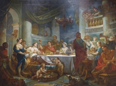 Repas de Cléopâtre et de Marc-Antoine by Charles-Joseph Natoire