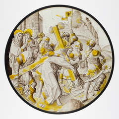 Roundel with Christ Carrying the Cross with Saint Veronica by Anonymous