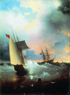 Sailboat . by Ivan Aivazovsky