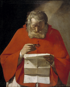 Saint Jerome reading a letter by Georges de La Tour