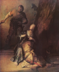 Samson betrayed by Delilah by Rembrandt