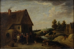 Scene from rural life by Christian Wilhelm Ernst Dietrich