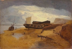 Seashore with Boats by John Sell Cotman