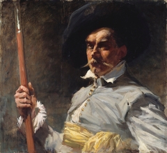 Self-Portrait in 17th Century Costume ; Self-Portrait in Dress of the 17th Century by Albert Edelfelt