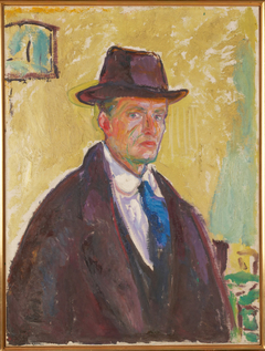 Self-Portrait in Hat and Coat by Edvard Munch