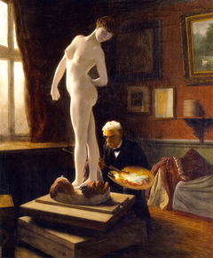 self-portrait, painting "The Ball Player" by Jean-Léon Gérôme