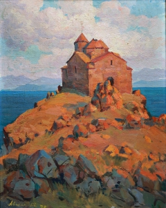 Sevan monastery by Gevorg Avagyan