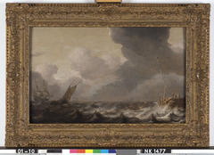 Shipping in Stormy Weather by Abraham van Beijeren