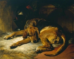 Sleeping Bloodhound by Edwin Henry Landseer