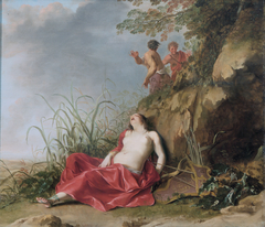 Sleeping nymph by Dirck van der Lisse