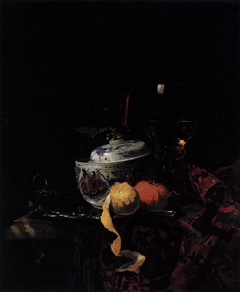 Still-Life with Chinese Porcelain Bowl by Willem Kalf