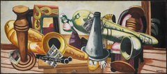 Still Life with Saxophones by Max Beckmann