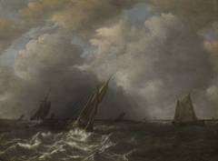 Storm on the Meuse River by Hendrick Martensz. Sorgh