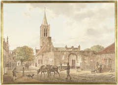 Straattafereel in Beverwijk by Jacob Cats 1741-1799