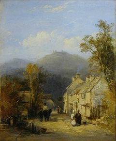 Street Scene, Llangollen, Wales by Thomas Creswick