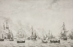 The Battle of the Downs by Willem van de Velde I