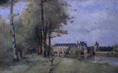 The Castle of Chenonceau by Paul Désiré Trouillebert