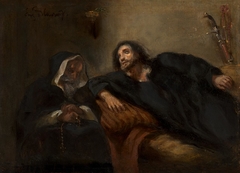 The confession of the Giaour by Eugène Delacroix