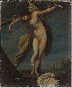 The Crucifixion of a Female Saint by Francesco Furini