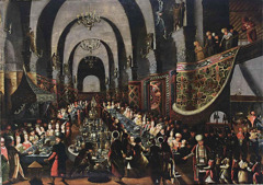 The Feast of Belshazzar by Master of the Feast of Belshazzar