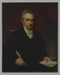 The Honorable Roger Minnot Sherman  (1773-1844), B. A. 1792, M. A. 1795, LL.D. 1829, (copy after his earlier portrait of 1840) by Nathaniel Jocelyn