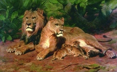 The Lion at Home by Rosa Bonheur